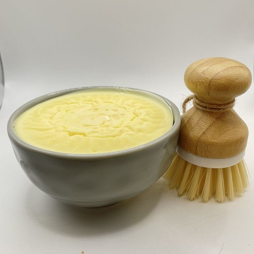 Solid Dish Soap Bar - Plastic free & Zero Waste- Orange Scented - With Brush