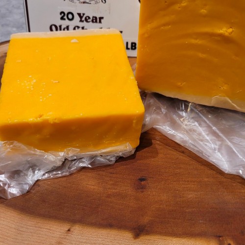 Fresh Cut 20 Year Old Cheddar per lb.