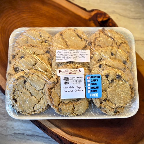 Gluten Free Chocolate Chip Oatmeal Cookies (12)