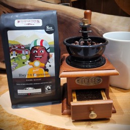 Locally Roasted Hyway 7/8 Espresso Baden Dark Roast 8 oz.