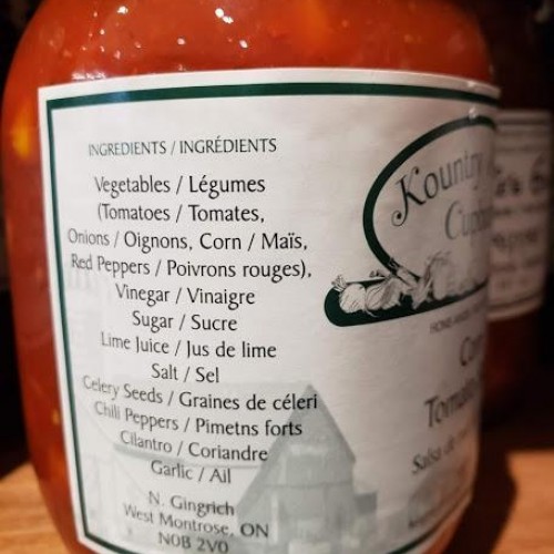 Local Homemade Corn Tomato Salsa